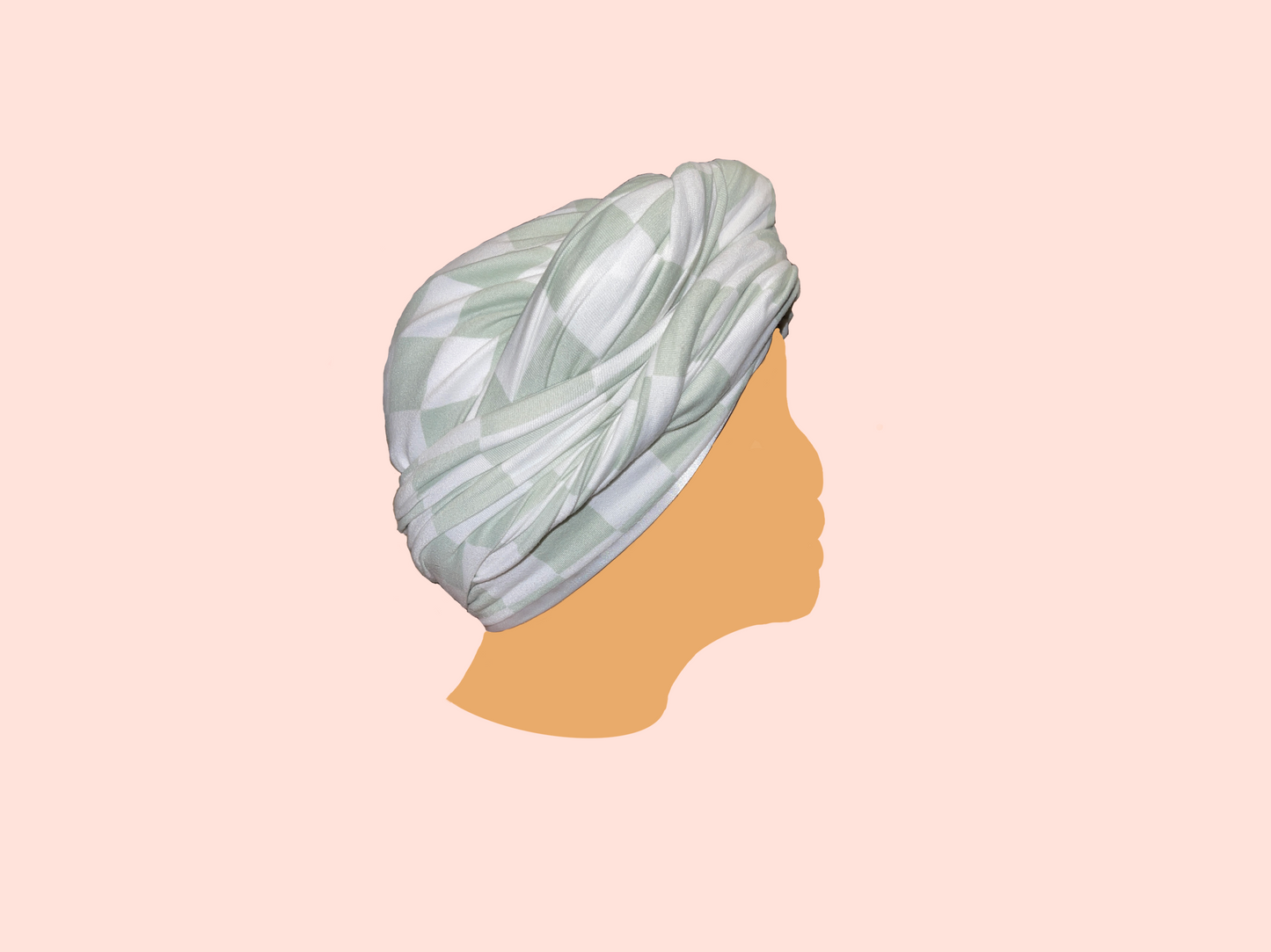 Green Checkerboard HeadWrap